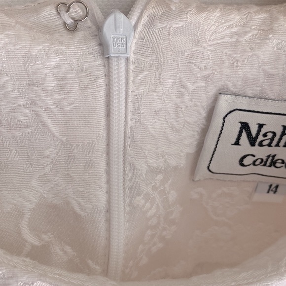 Vintage Nah Nah Collection Floral with Lace trim top with shoulder pads, Size 14 - Picture 5 of 12